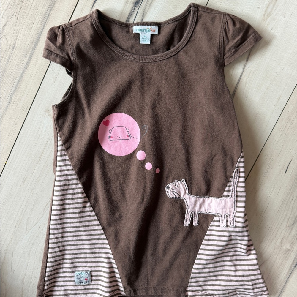 naartjie Brown Crewneck Kids Tee
